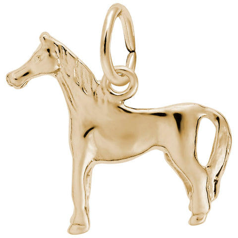 Horse Charm In Yellow Gold