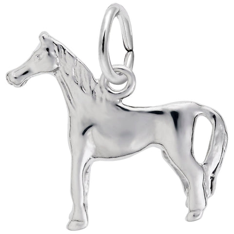 Horse Charm In Sterling Silver