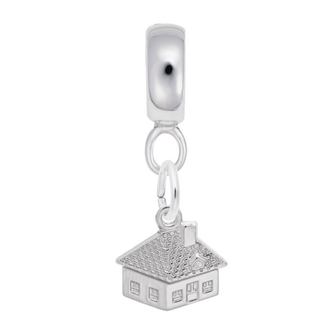 House Charm Dangle Bead In Sterling Silver