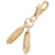 Ballet Shoes Charm In Yellow Gold