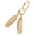 Ballet Shoes Charm in Yellow Gold Plated