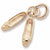 Ballet Shoes charm in Yellow Gold Plated hide-image