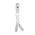 Ballet Shoes charm dangle bead in Sterling Silver hide-image
