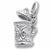 Stein charm in 14K White Gold hide-image