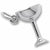 Champagne Glass charm in Sterling Silver hide-image