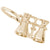 Binoculars Charm in Yellow Gold Plated