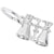 Binoculars Charm In 14K White Gold