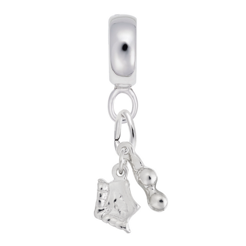 Bikini Charm Dangle Bead In Sterling Silver