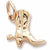 Cowboy Boot Charm in 10k Yellow Gold hide-image