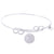 Sterling Silver Carefree Bangle Bracelet With Plain Charm Tag Charm