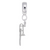 Trombone charm dangle bead in Sterling Silver hide-image