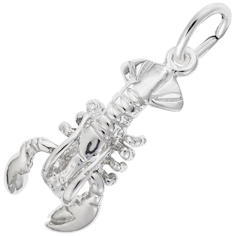 Lobster Charm In Sterling Silver