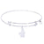 Sterling Silver Sweet Bangle Bracelet With Angel Charm