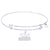 Sterling Silver Sweet Bangle Bracelet With Marathon 13.1 W/Diamond Charm
