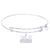 Sterling Silver Sweet Bangle Bracelet With Marathon 26.2 W/Diamond Charm