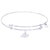 Sterling Silver Sweet Bangle Bracelet With Love Charm