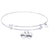 Sterling Silver Sweet Bangle Bracelet With Best Friends Charm