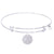 Sterling Silver Sweet Bangle Bracelet With Plain Charm Tag Charm