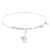 Sterling Silver Tranquil Bangle Bracelet With I Love You Charm