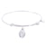 Sterling Silver Tranquil Bangle Bracelet With Ladybug Charm
