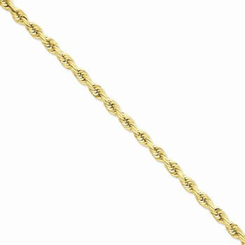 14K Yellow Gold Diamond-Cut Rope Chain