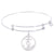 Sterling Silver Confident Bangle Bracelet With Anchor Charm