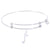 Sterling Silver Confident Bangle Bracelet With Music Note Charm