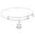 Sterling Silver Confident Bangle Bracelet With Frog Charm