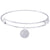 Sterling Silver Noble Bangle Bracelet Plain Charm Tag Charm