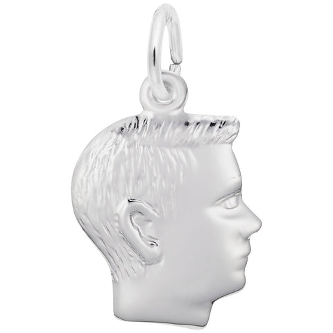 Boy Charm In 14K White Gold