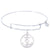 Sterling Silver Pure Bangle Bracelet With Anchor Charm