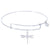 Sterling Silver Pure Bangle Bracelet With Dragonfly Charm
