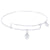 Sterling Silver Pure Bangle Bracelet With Heart Charm