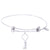 Sterling Silver Balanced Bangle Bracelet With Key Charm