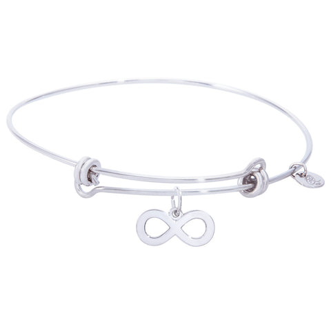 Sterling Silver Balanced Bangle Bracelet With Infinity Charm