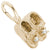 Baby Shoes Charm In Yellow Gold