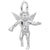 Angel Charm In 14K White Gold