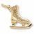 Ice Skate Charm in 10k Yellow Gold hide-image