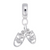 Comedy/Tragedy Charm Dangle Bead In Sterling Silver