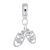 Comedy/Tragedy charm dangle bead in Sterling Silver hide-image