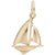 Sailboat Charm in Yellow Gold Plated