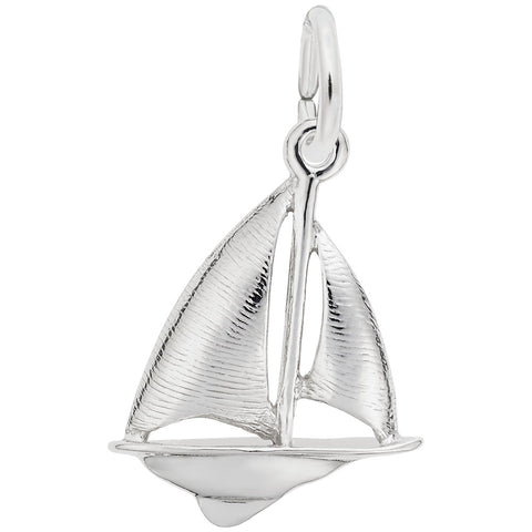 Sailboat Charm In Sterling Silver