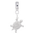 Turtle charm dangle bead in Sterling Silver hide-image