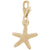 Starfish Charm in Yellow Gold Plated