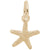 Starfish Charm In Yellow Gold