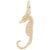 Seahorse Charm in Yellow Gold Plated