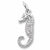 Seahorse charm in Sterling Silver hide-image