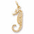 Seahorse Charm in 10k Yellow Gold hide-image