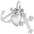 Faith,Hope,Charity Charm In 14K White Gold