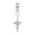 Caduceus Charm Dangle Bead In Sterling Silver